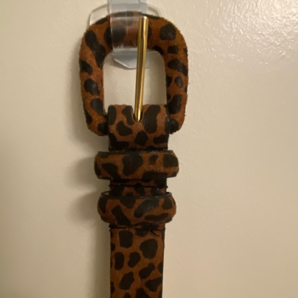 Leather Animal Print Belt - Picture 2 of 6